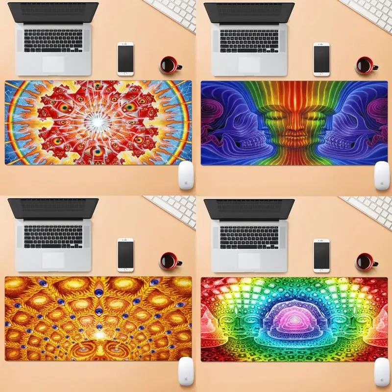 Купи Alex Grey Large Mouse Pad PC Computer Mat Large Gaming Laptop XL Non-slip Rubber Office Computer Mouse Pad за 539 рублей в магазине AliExpress