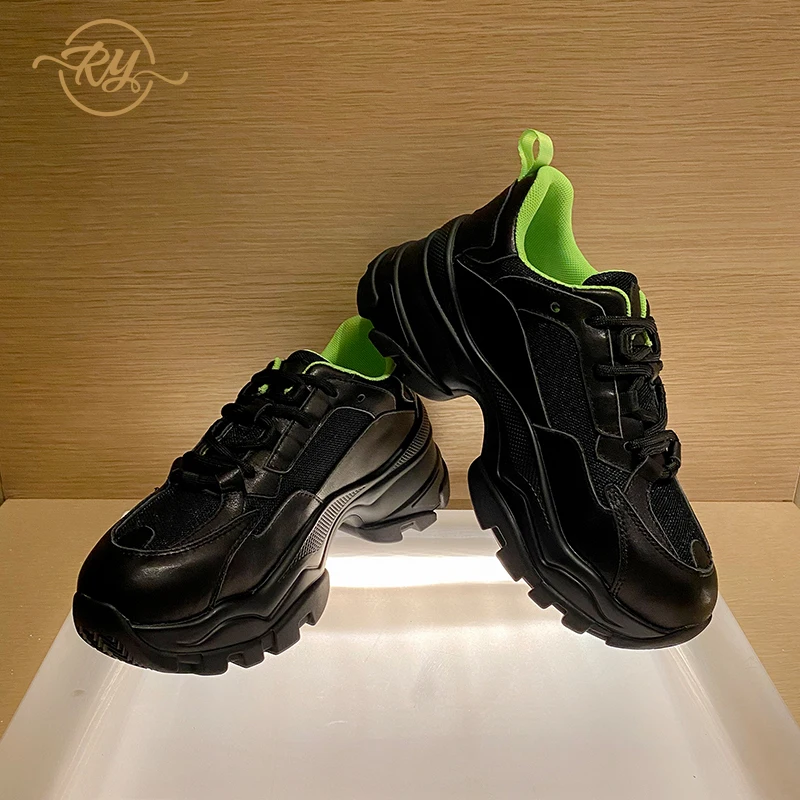 Женские кроссовки RY-RELAA из натуральной кожи на платформе 2020 модная Роскошная