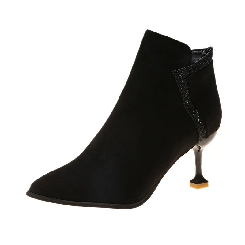 Женские ботинки коллекция 2019 года женские ботильоны обувь с острым носком