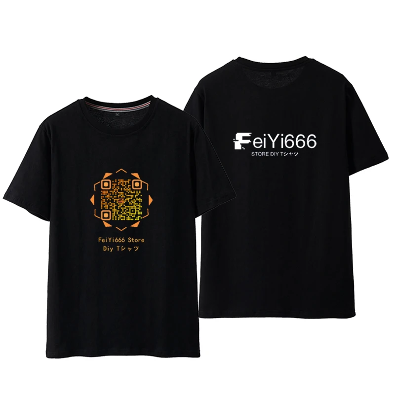 FeiYi666 магазин Rickroll QR код 2D футболка с принтом женская/мужская одежда горячая Распродажа Топы с коротким рукавом Футболка 1