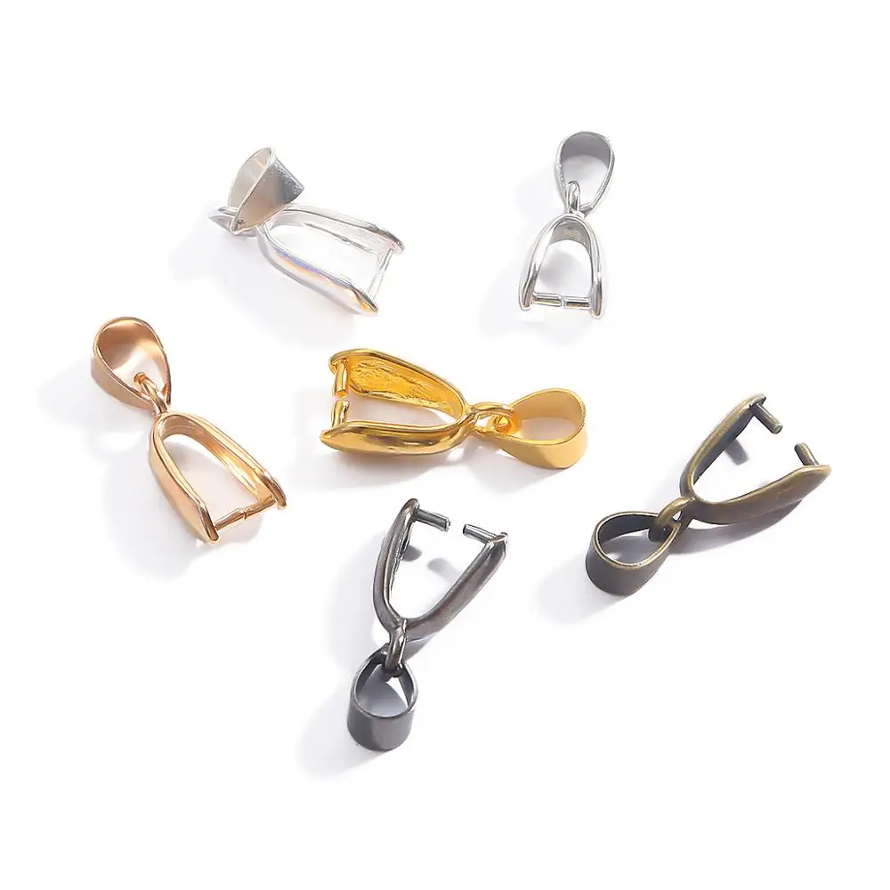 

10pcs/lot Melon Seeds Buckle Pendants Clasps Hook Clips Bails Connectors Copper Charm Bail Beads For DIY Jewelry Making Supplies