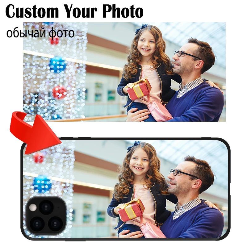 DIY Photo Custom Phone Case For iPhone XR XS 11 MAX X 7 8 Plus 6 6S Pro Black Soft TPU Cover Picture Personalized |