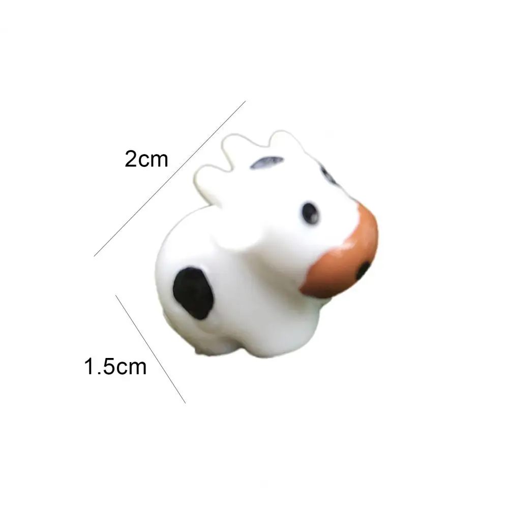 

2Pcs Cute Cow Miniatures Garden Model Toy Eco-friendly Ornament DIYDecor for Dollhouse Home Office