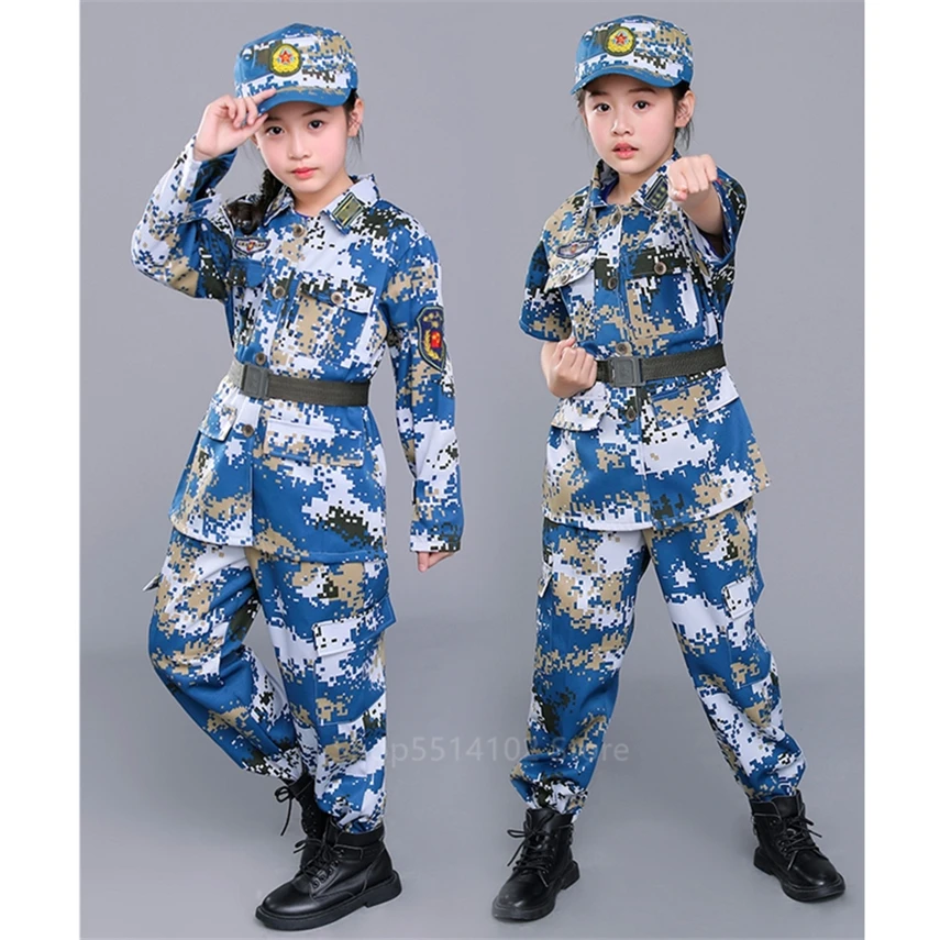 Детская камуфляжная Военная униформа тактическая Боевая тренировка летние
