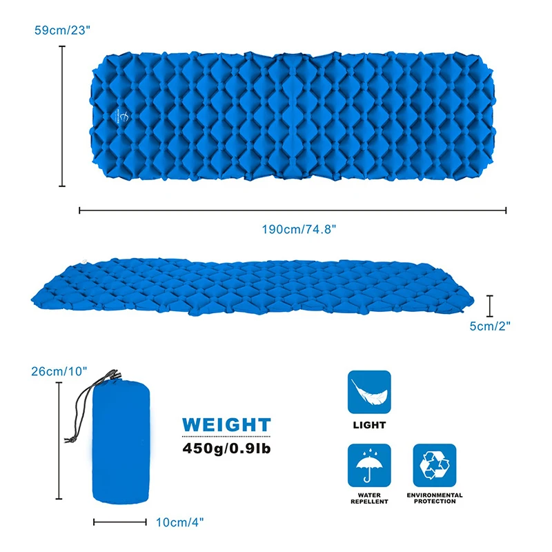 comprar Ao Ar Livre Colchão Com Travesseiro De Enchimento Rápido Carro Portátil Almofada Dormir Piquenique Colchão De Ar Compacto Para Acampamento Mochila