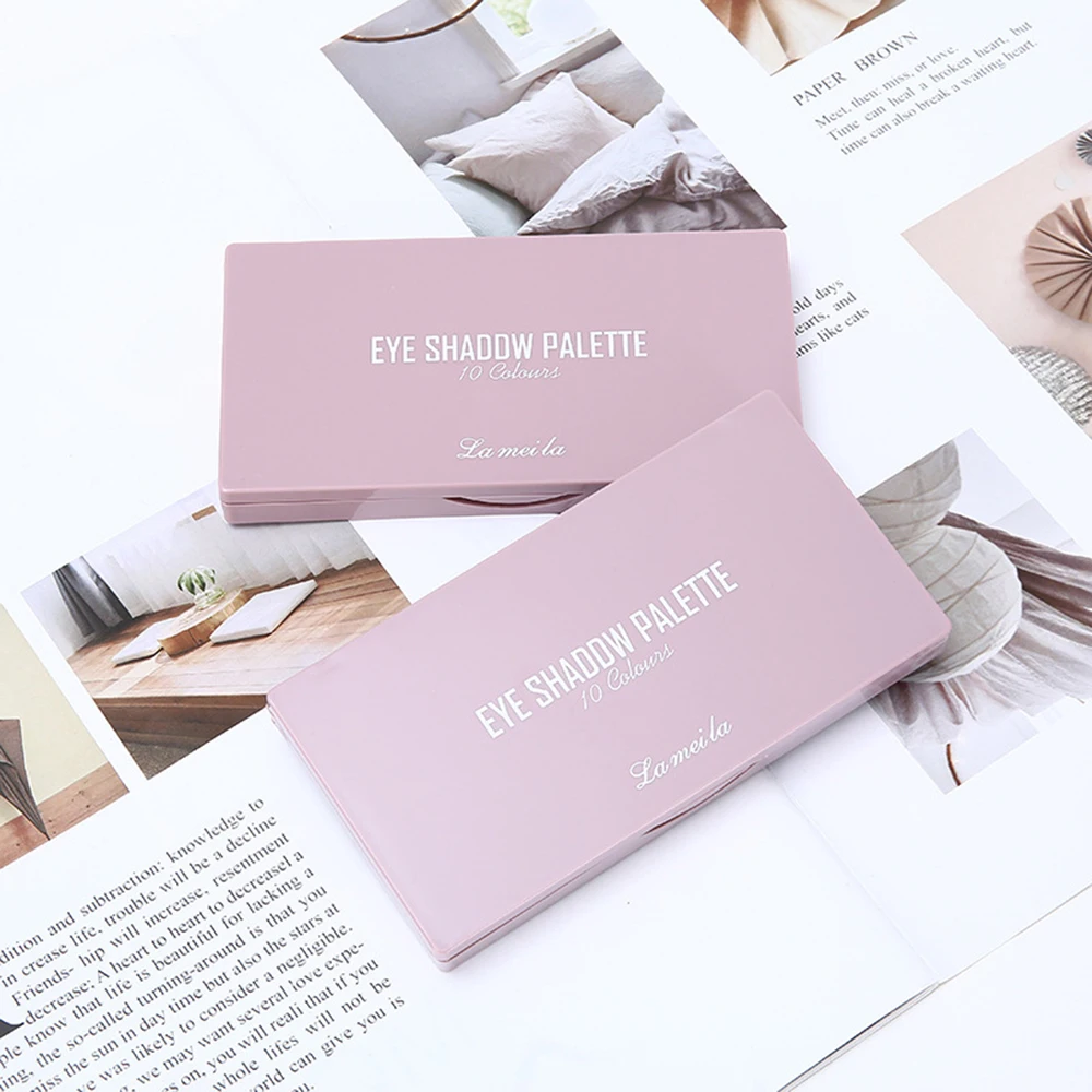Матовый телесный 10 цветов блестящие тени для макияжа Pallete матовые тени для век Палитра мерцающий блеск алмазные тени для век порошок пигмент
