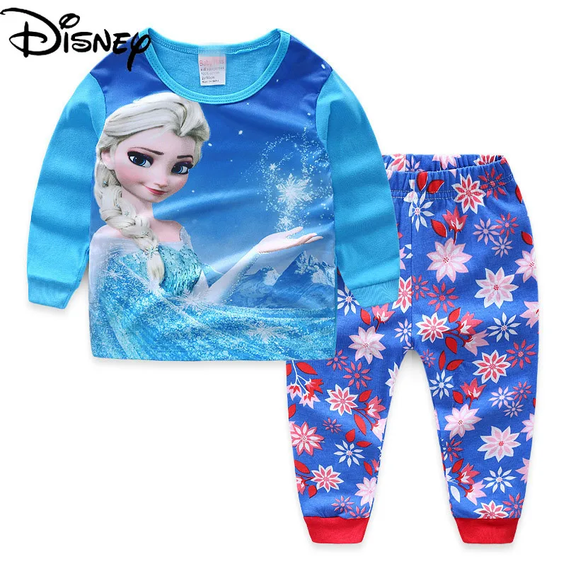 

Disney Frozen Aisha Princess Cotton Long Sleeve Children's Pajamas Two-piece Girls Pajamas Homewear Girls Clothing Set