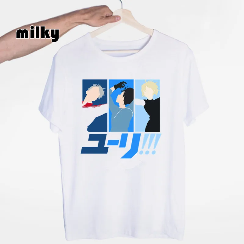 

Anime T Shirt Women T shirt Fashion Yuri On Ice T-shirt O Neck Russian TShirts For Women Funny Top Female Tees shirt women