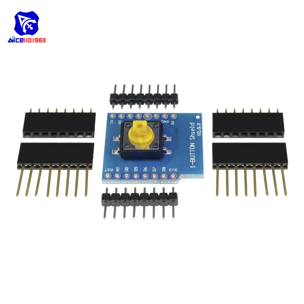 Мини модуль кнопочного переключателя diymore WeMos D1 с штырьком для Arduino|wemos d1|d1 miniwemos d1