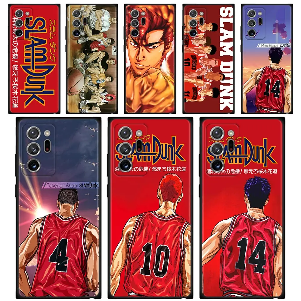 

Tempered Glass Case For Samsung Galaxy Note 20 Ultra 10 Plus Lite 5G 9 8 Back Silicone Cover Shell Fundas Slam Dunk