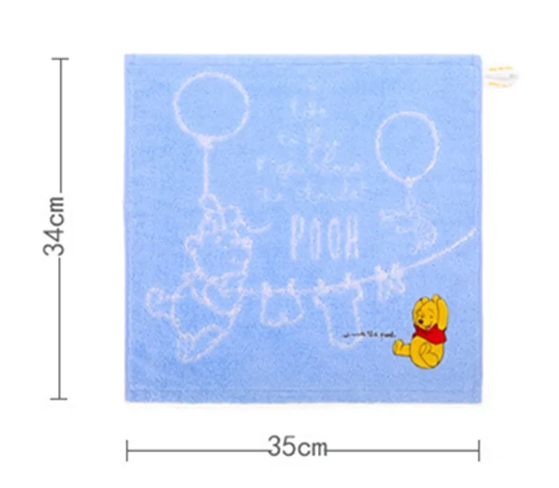 

Disney Winnie the Pooh towel handkerchief square scarf cartoon soft water-absorbing quick-drying boy girl kids towel 34x34cm