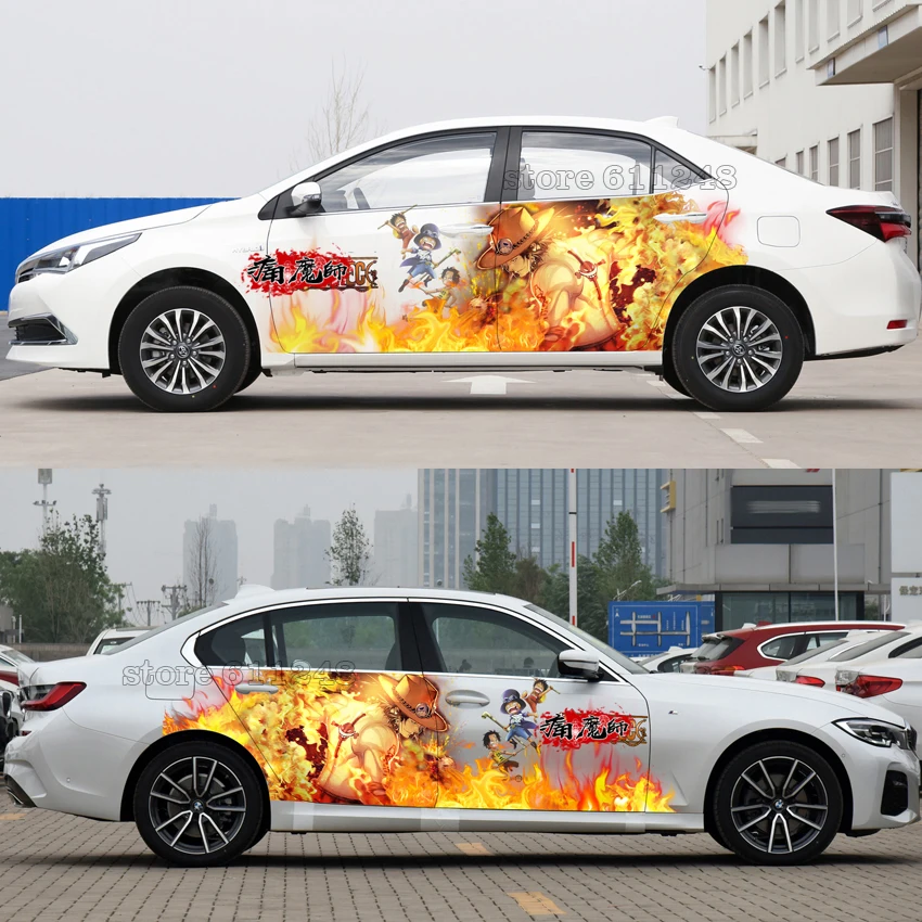 Аниме Автомобильная наклейка s на заказ автомобиль Portgas D Ace для кузова наклейки