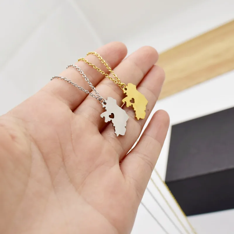 Ожерелье с подвеской в виде карты страны из Европы и Америки украшения