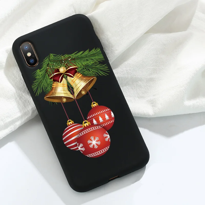 Khe-sd2ld3qi Роскошный силиконовый чехол для iPhone 11 Pro XS Max X XR из ТПУ с изображением рождественской елки чехол для iPhone 7 8 6 6S Plus 5 5S SE - Цвет: Khe-sd2ld3qi