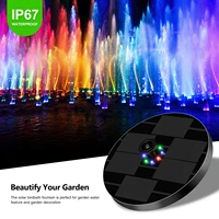 6v3w solar fountain colorful led lights ip67 waterproof panel solar powered floating fountain water pump garden decoration