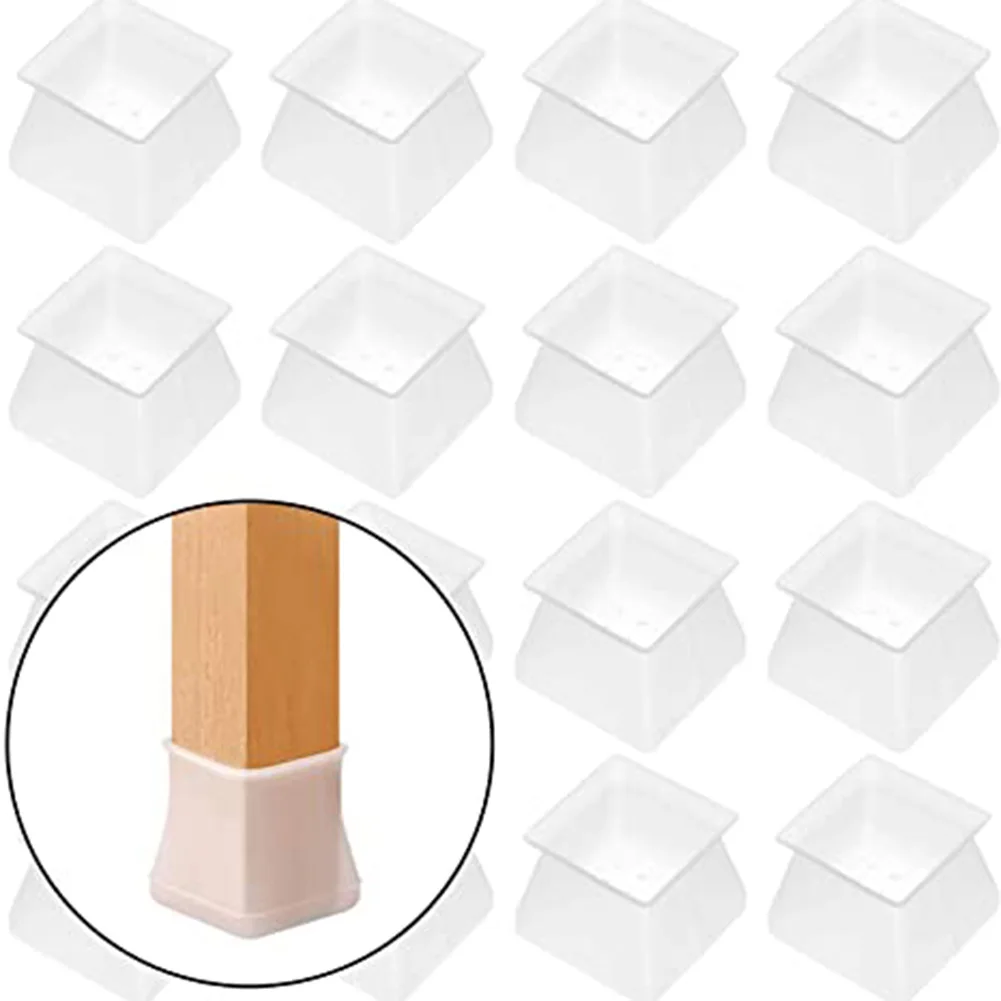 

Spot 4/8/16 Pcs Furniture Protector Silicone Protection Cover Square for Chair Leg Floor Protector VJ-Drop