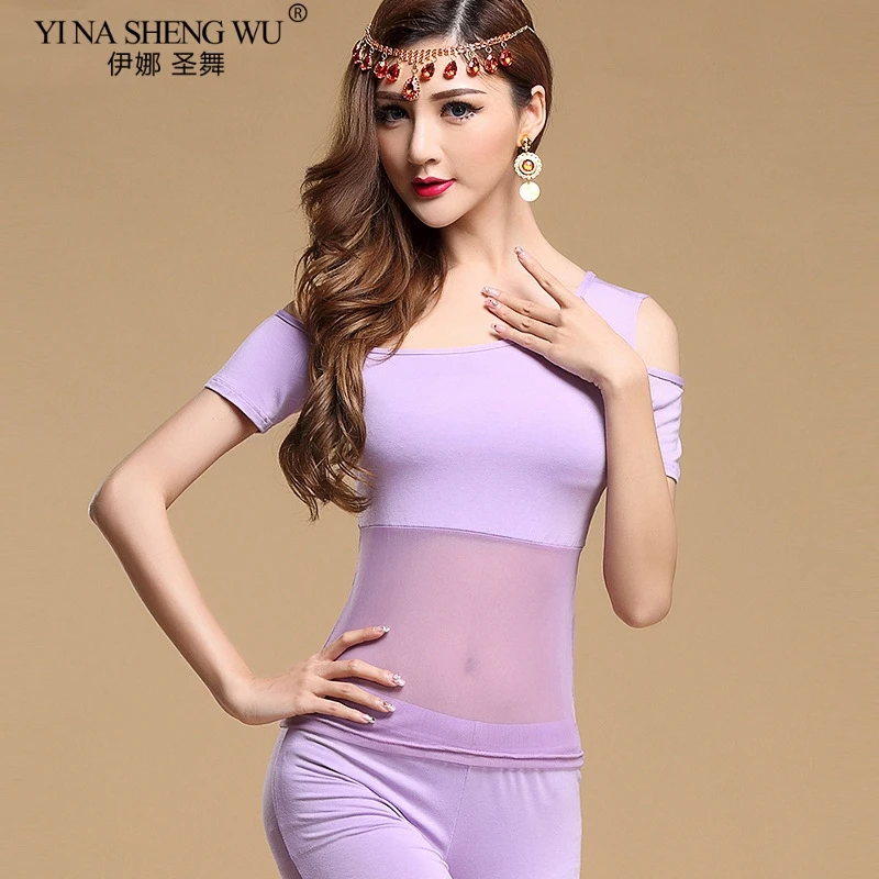 Костюм для танца живота топ сексуальная модель футболка женские асимметричные