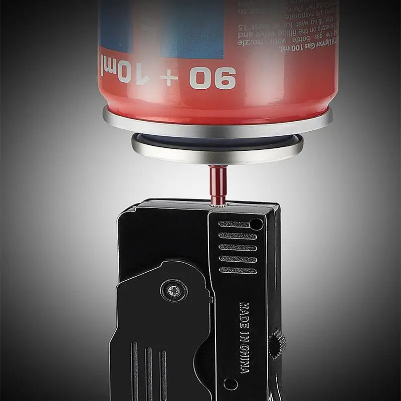 Металлическая Бутановая газовая зажигалка с двойной подсветкой огнеупорная