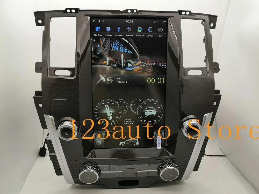 13,6 inch вертикальный Тесла Стиль Android 8,1 авто автомобиль DVD gps плеер naivigation для NISSAN PATROL 2010- Радио Аудио PX6 HDMI