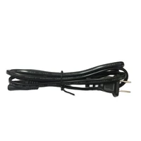 1pcs 1 5m high quality 2 prong plug ac power cord cable with copper wire charge adapter pc laptopblack