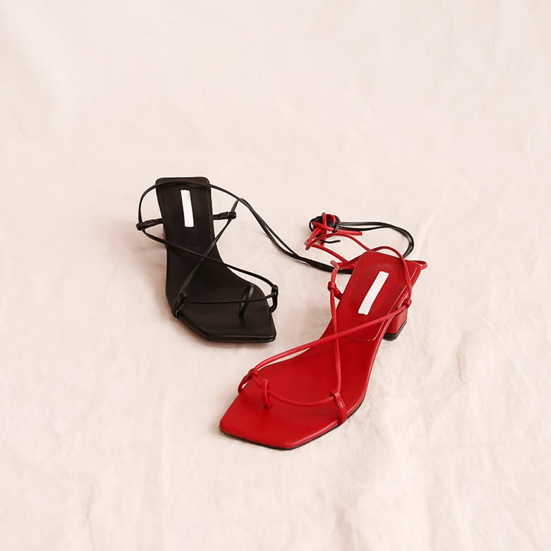 Teahoo 2020 Summer Gladiator sandals women Cross strap high heels Open toe Thong Sandals Women Sexy Dress Party Shoes Woman | Обувь