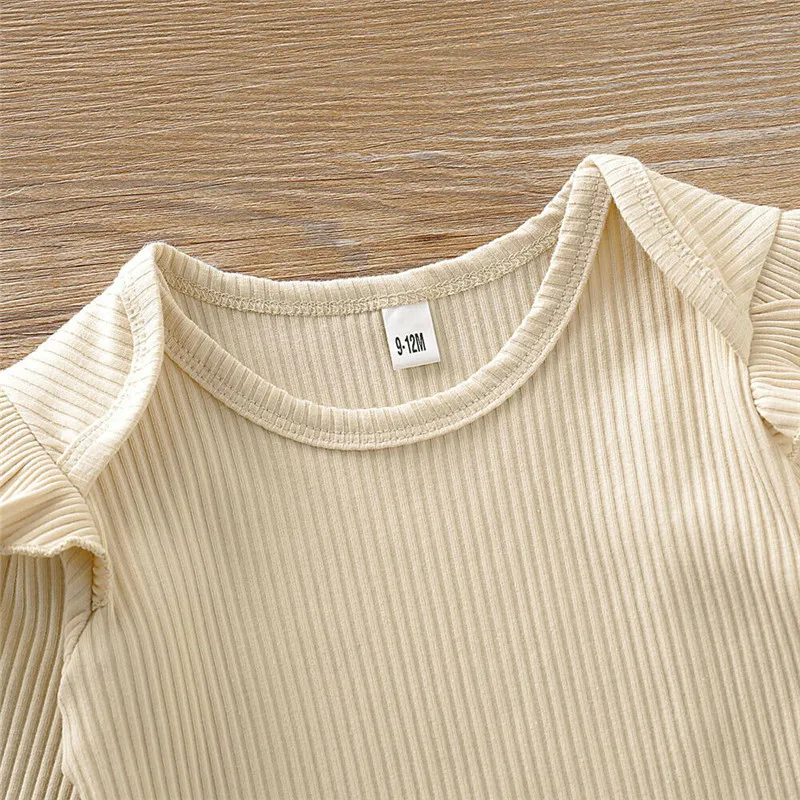 

Newborn Baby Girls Clothing Set Cotton Long Sleeve Ruffles Cotton Tops Floral Pants Outfits Kids Clothes