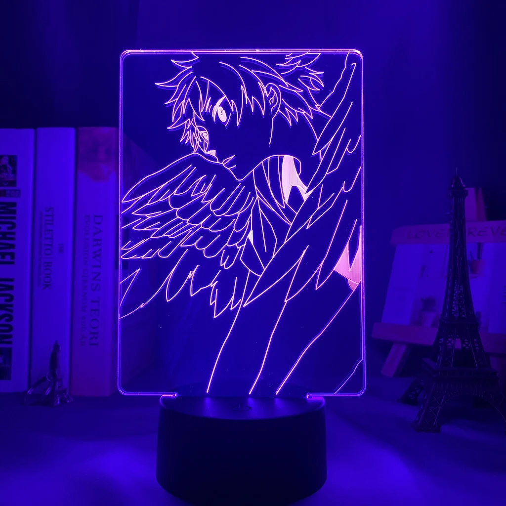 

Anime Led Light Haikyuu Shoyo Hinata for Bedroom Decor Birthday Gift Battery Powered Nightlight Manga Gadget Haikyu Night Lamp