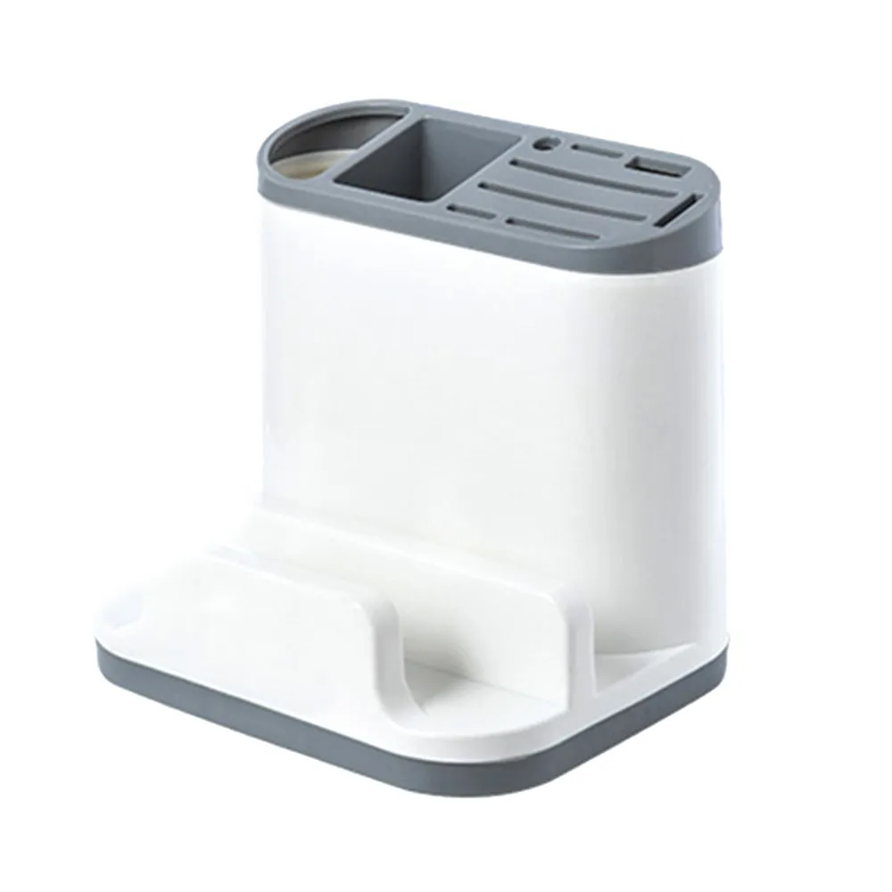 

Kitchen Utensil Holder Knife Storage Rack Multi-Functional Tableware Cutting Board Block With Drainboard Knife Shelf Organizer
