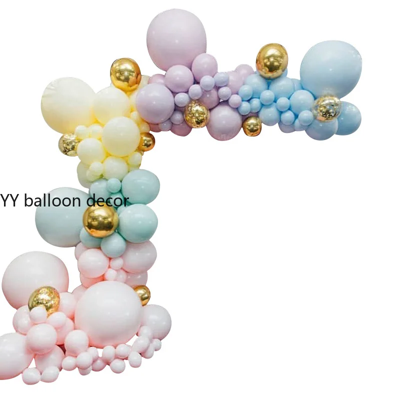 182 шт арочный Комплект Макарон Шар АРКА гирлянда розовый синий фиолетовый желтый