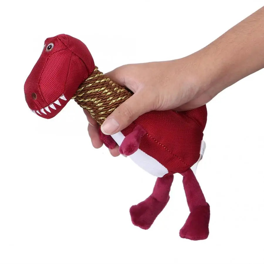Жевательная игрушка для собак плюшевый питомец динозавр форма звучащих зубов
