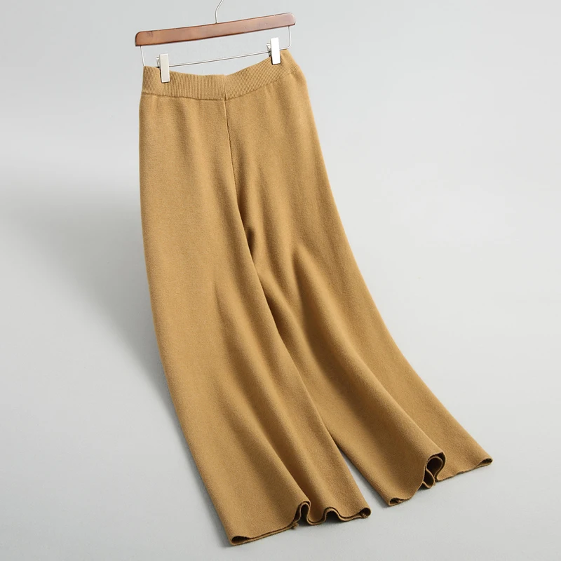 Шерстяные осенние модные вязаные теплые женские однотонные повседневные