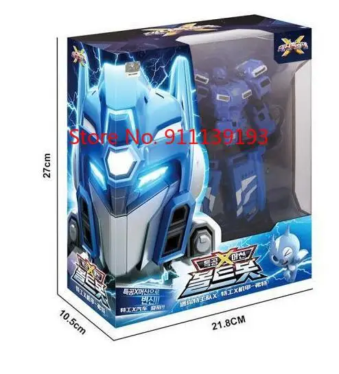 

Mini Force Transformation Robot Toys Action Figures MiniForce X Simulation Car Airplane Deformation Mini Agent Toy Gold Ver Blue