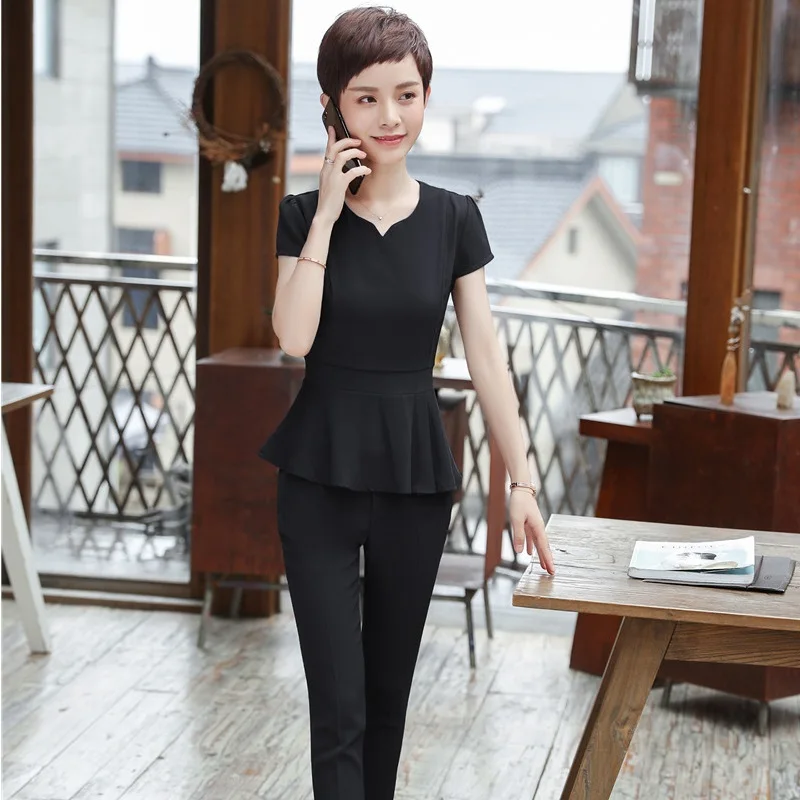 Темно-синие официальные комплекты со штанами с 2 шт. топ и брюки для девочек