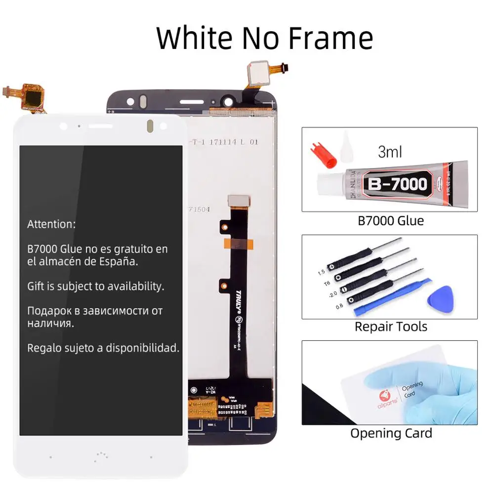 5," OEM lcd для BQ Aquaris V lcd дисплей сенсорный экран с рамкой для BQ Aquaris U2 lcd для BQ Aquaris U2 Lite дисплей дигитайзер - Цвет: White No Frame