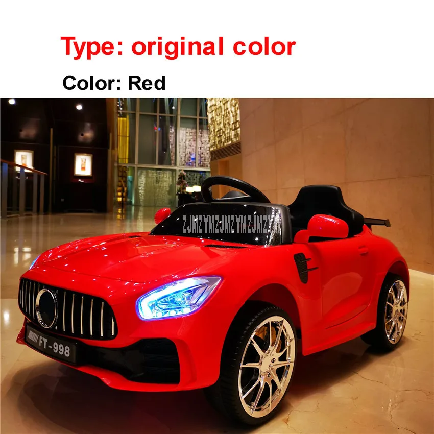 original color Red Электромобиль для детей, Детский автомобиль, пульт дистанционного управления с usb-разъемом для детей 1-3-6 лет, игрушечный автомобиль с четырьмя колесами, может управлять - Цвет: original color Red