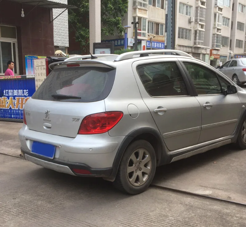 Спойлер для хэтчбека Peugeot 307 спойлер из АБС материала заднего крыла автомобиля