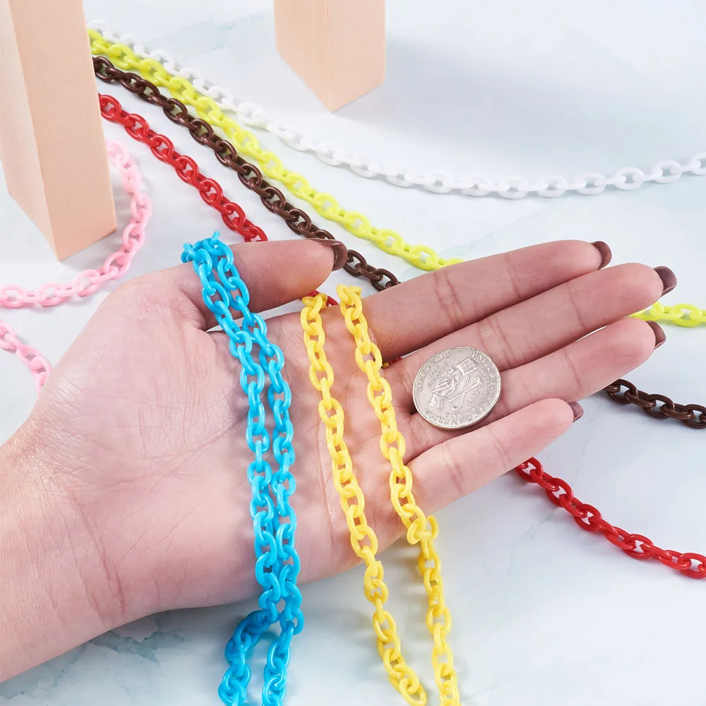 10 нитей пластиковые кабельные цепи звенья для DIY ювелирных изделий браслетов