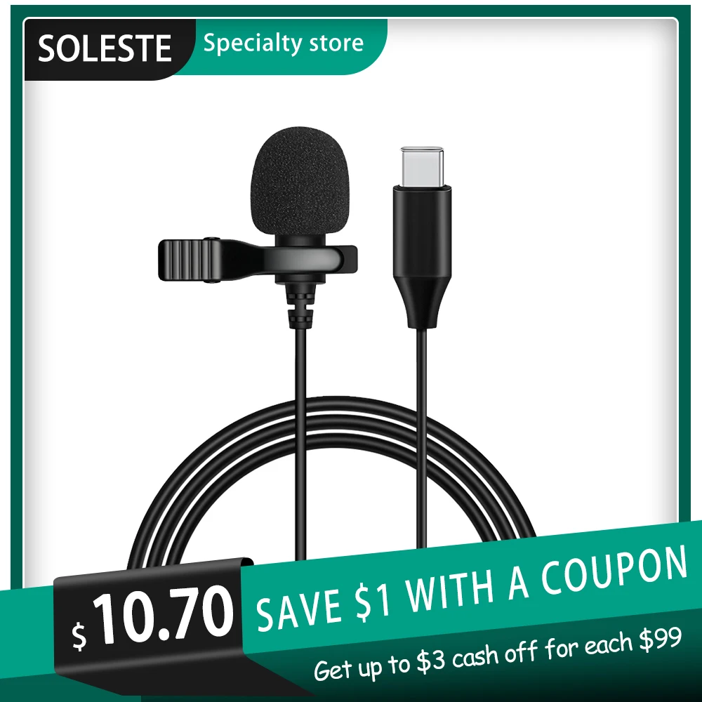 Профессиональный микрофон SOLESTE с зажимом портативный Аудио Микрофон для HUAWEI P set