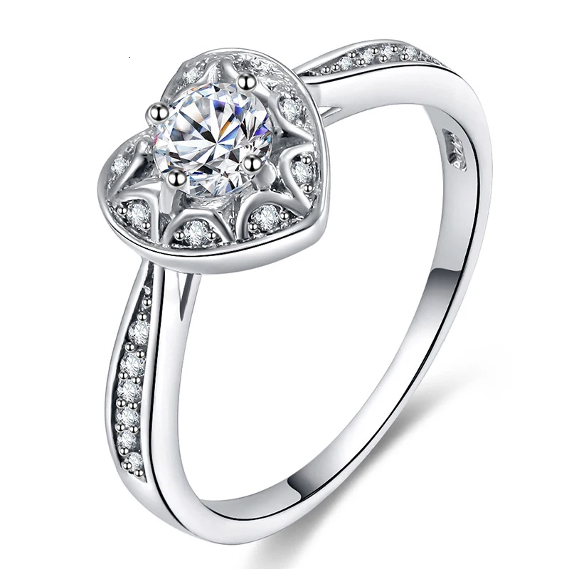 Женское Обручальное кольцо в форме сердца с фианитом|jewelry rings|engagement rings for womenengagement