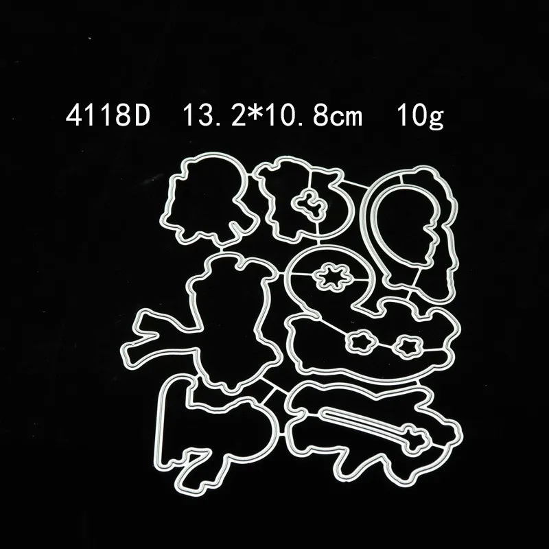 

Metal Cutting Die Squirrel Elephant Fox Bear Bird Forest Animal Carving Stencil Scarpbooking Paper DIY Postcard Album Handcraft