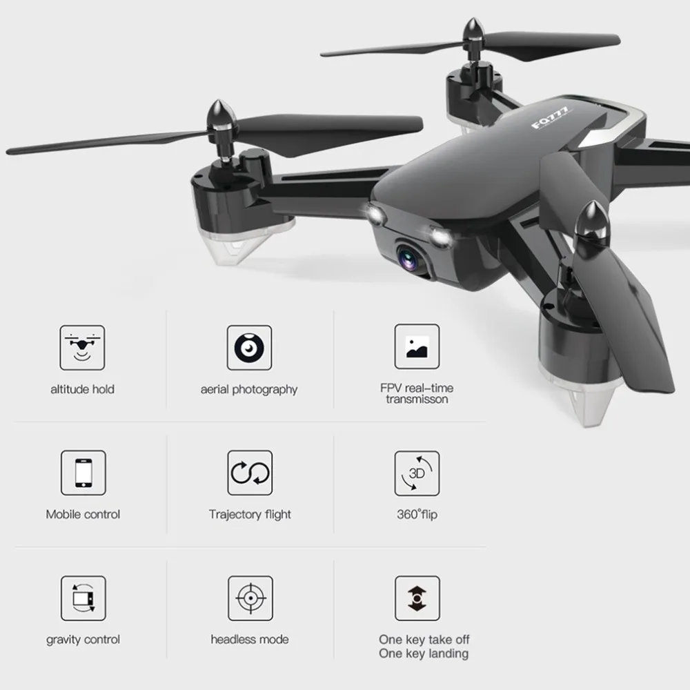 FQ777 FQ40 2,4G Mini WiFi FPV с 480/720P HD камерой режим удержания высоты в реальном времени складной Радиоуправляемый Дрон Квадрокоптер RTF