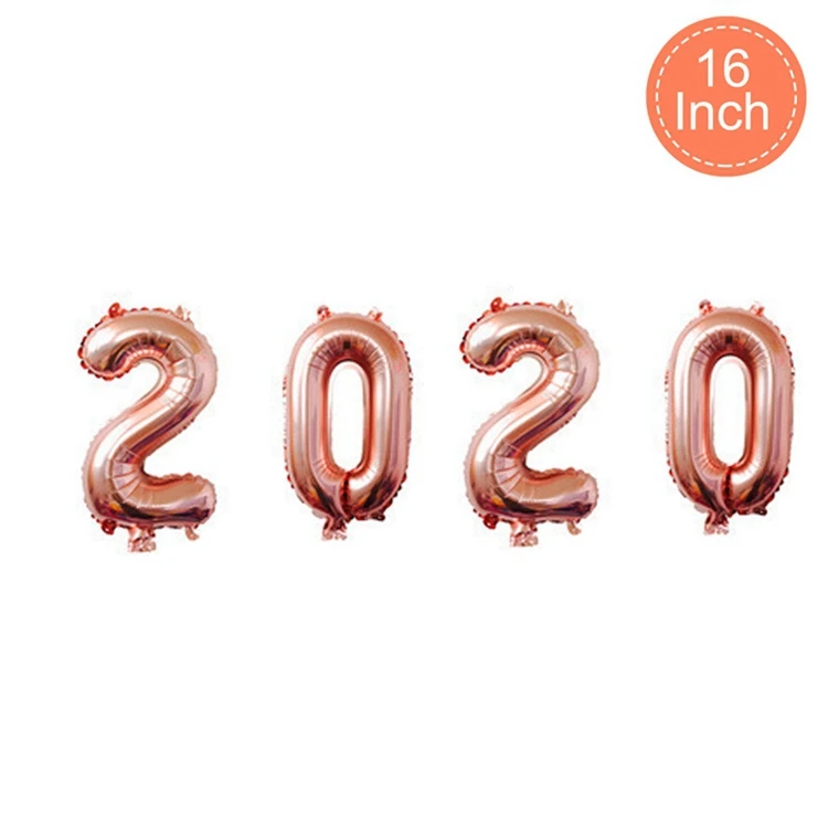 Rose gold 2020 Noel Рождественское украшение для рождественские украшения для дома деревянная подвеска Рождественский Декор рождественские воздушные шары - Цвет: Rose gold 2020