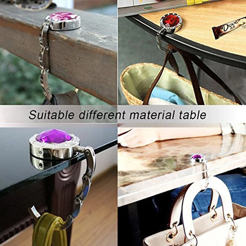 

Foldable Zinc Alloy Purse Hook Handbag Foldable Desk Hanger Multible Bag Hanger Hooker Hanger Bag