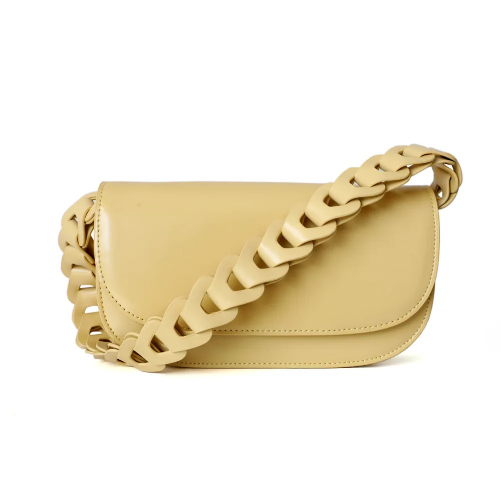 

2020 summer new twist hollow woven baguette bag underarm bag simple and versatile messenger handbag