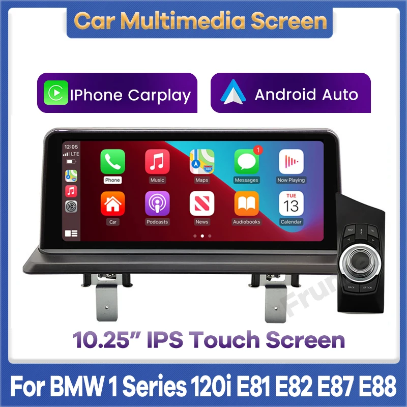 

10.25" Wireless Apple CarPlay Android Auto Car Multimedia Video Screen for BMW 1 Series E81 E82 E87 E88 Head Unit Linux System