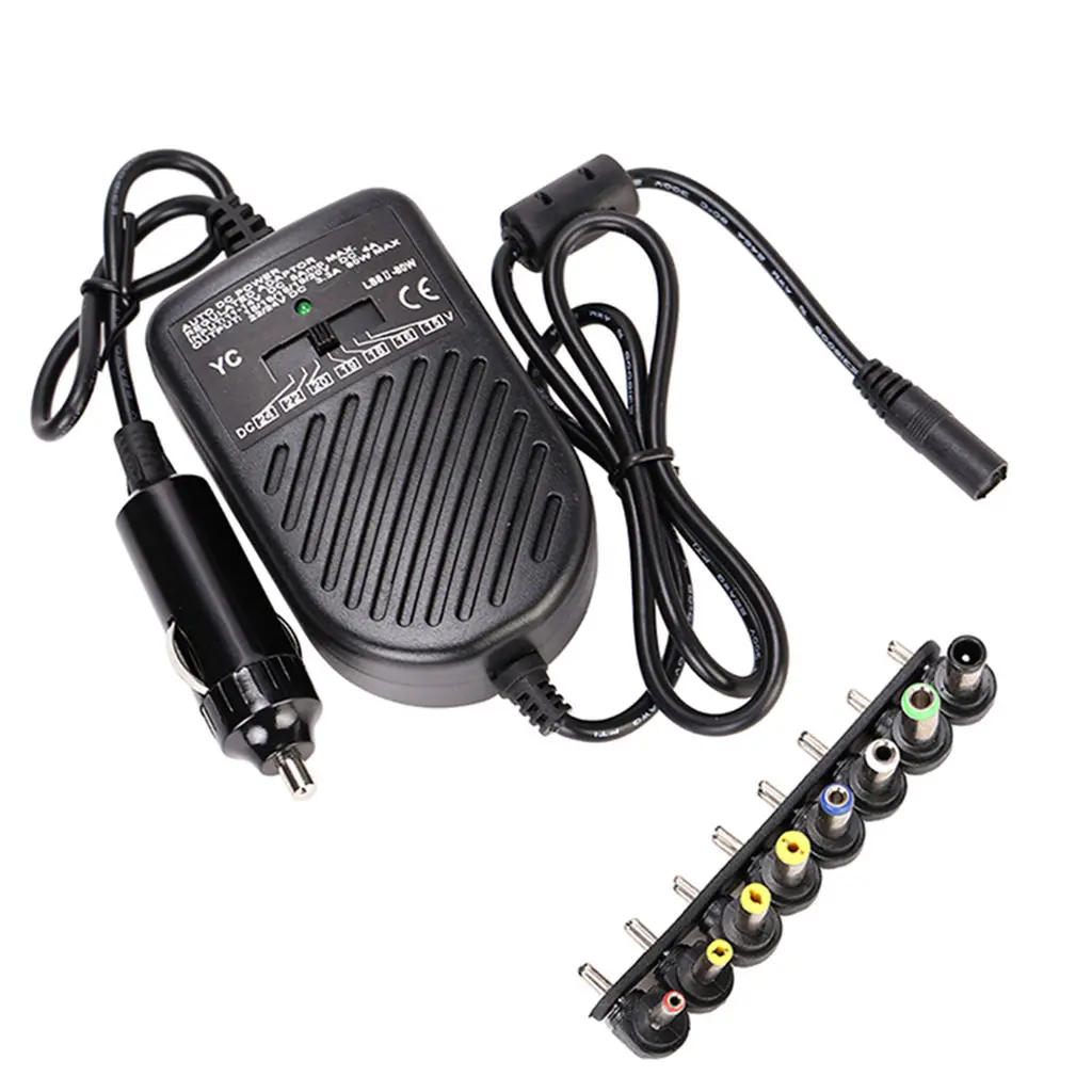 

Car Charger Power Supply Adapter 15V-24V 80W For Notebook Black