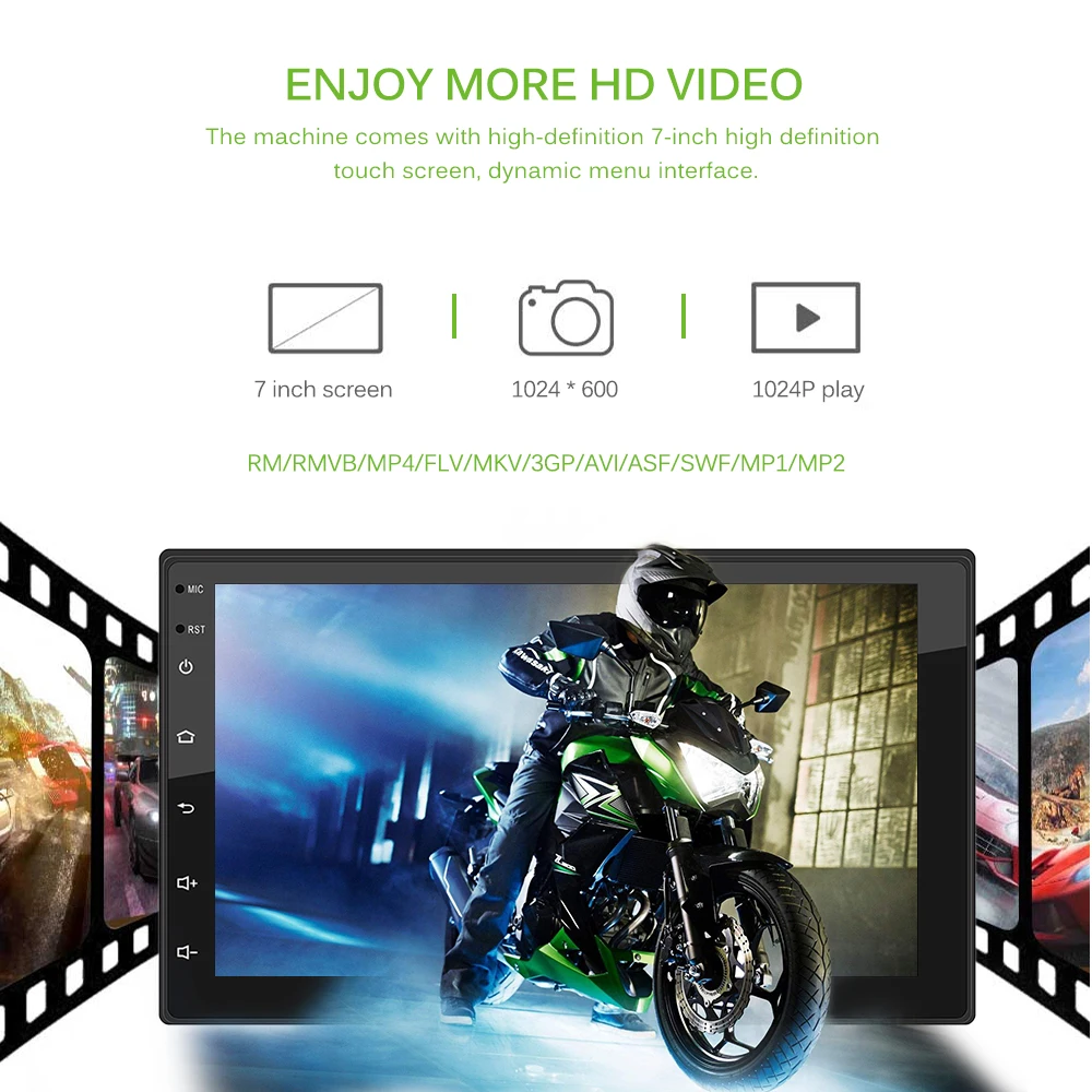 Автомагнитола 2 Din с сенсорным экраном Mirrorlink GPS навигация Android сабвуфер MP5 плеер