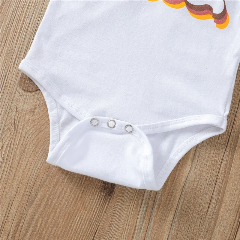 

3pcs 0-18Months Newborn Baby Girls Casual Cotton Clothes Set, White O-Neck Short Sleeve Romper,High Waist Shorts and Headdress