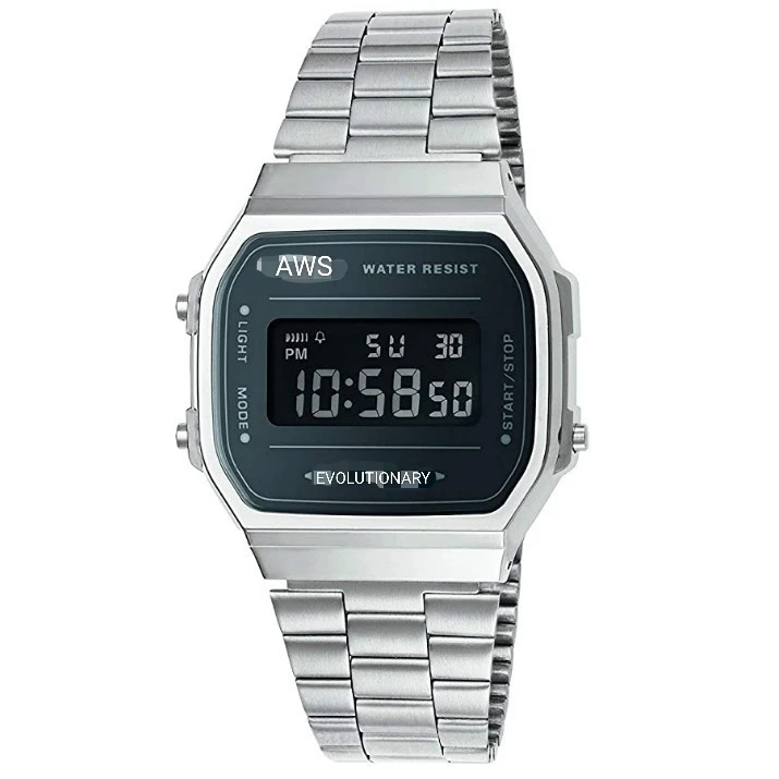 

Reloj de Deportes de choque para Hombre y mujer, cronÃ³grafo electrÃ³nico con pantalla Digital, estilo Retro, LED, de Metal