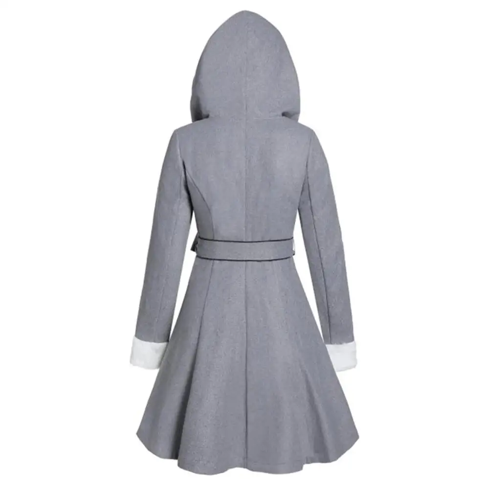 Женское шерстяное пальто женская зимняя теплая плюшевая длинная куртка с